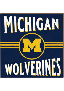 KH Sports Fan Michigan Wolverines 10x10 Retro Sign - Blue