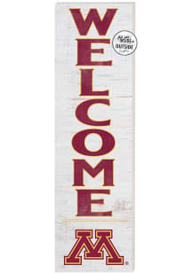 KH Sports Fan Minnesota Golden Gophers 10x35 Welcome Sign - White