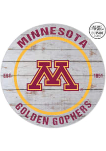 KH Sports Fan Minnesota Golden Gophers 20x20 In Out Weathered Circle Sign - Grey