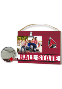 Ball State Cardinals Clip It Colored Logo Photo Picture Frame - Red