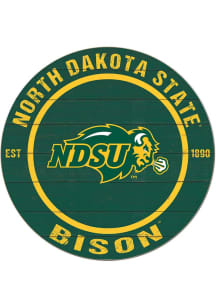 KH Sports Fan North Dakota State Bison 20x20 Colored Circle Sign - Yellow