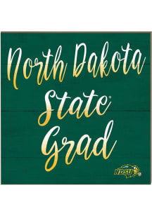 KH Sports Fan North Dakota State Bison 10in x 10in Grad Sign - Yellow