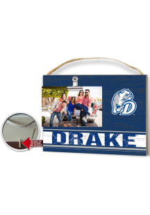 Drake Bulldogs Clip It Colored Logo Photo Picture Frame - Blue