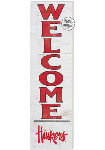 KH Sports Fan Nebraska Cornhuskers 10x35 Welcome Sign - White