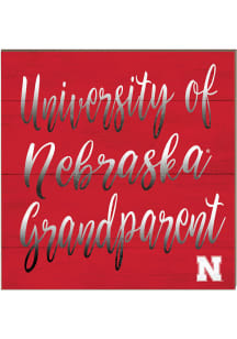 KH Sports Fan Nebraska Cornhuskers 10in x 10in Grandparents Sign - Red
