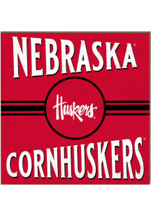 KH Sports Fan Nebraska Cornhuskers 10x10 Retro Sign - Red