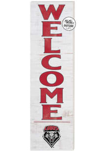 KH Sports Fan New Mexico Lobos 10x35 Welcome Sign - White