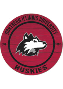 KH Sports Fan Northern Illinois Huskies 20x20 Colored Circle Sign - Red