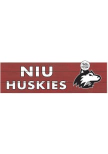 KH Sports Fan Northern Illinois Huskies 35x10 Indoor Outdoor Colored Logo Sign - Red