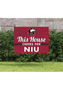 Northern Illinois Huskies KH Sports Fan 18x24 This House Cheers Yard Sign - Red