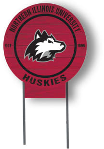 Northern Illinois Huskies KH Sports Fan 20x20 Color Logo Circle Yard Sign - Red
