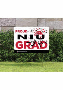 Northern Illinois Huskies KH Sports Fan 18x24 Proud Grad Team Logo Yard Sign - Red