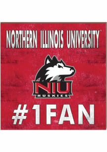 KH Sports Fan Northern Illinois Huskies 10x10 #1 Fan Sign - Red