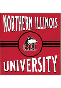 KH Sports Fan Northern Illinois Huskies 10x10 Retro Sign - Red