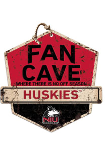 KH Sports Fan Northern Illinois Huskies Fans Welcome Rustic Badge Sign - Red