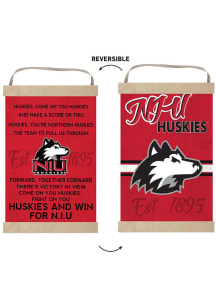 KH Sports Fan Northern Illinois Huskies Fight Song Reversible Banner Sign - Red