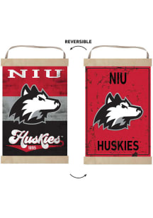 KH Sports Fan Northern Illinois Huskies Reversible Retro Banner Sign - Red