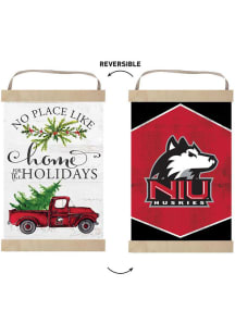 KH Sports Fan Northern Illinois Huskies Holiday Reversible Banner Sign - White