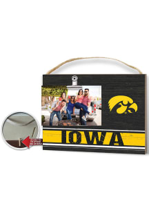 Iowa Hawkeyes Clip It Colored Logo Photo Picture Frame - Black