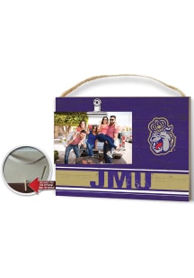 James Madison Dukes Clip It Colored Logo Photo Picture Frame - Purple
