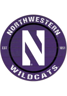 KH Sports Fan Northwestern Wildcats 20x20 Colored Circle Sign - Purple