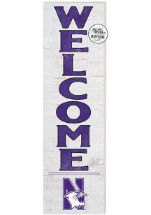 KH Sports Fan Northwestern Wildcats 10x35 Welcome Sign - White