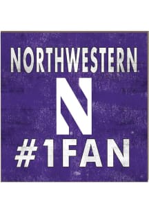 KH Sports Fan Northwestern Wildcats 10x10 #1 Fan Sign - Purple