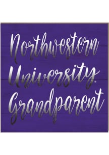 KH Sports Fan Northwestern Wildcats 10in x 10in Grandparents Sign - Purple