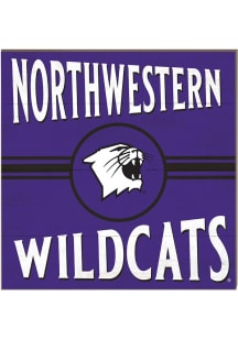 KH Sports Fan Northwestern Wildcats 10x10 Retro Sign - Purple