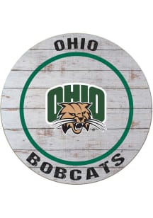 KH Sports Fan Ohio Bobcats 20x20 Weathered Circle Sign - Grey