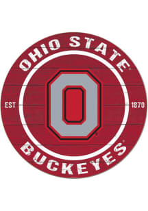 KH Sports Fan Ohio State Buckeyes 20x20 Colored Circle Sign - Red
