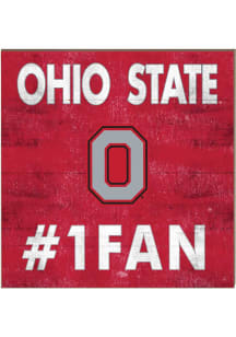 KH Sports Fan Ohio State Buckeyes 10x10 #1 Fan Sign - Red
