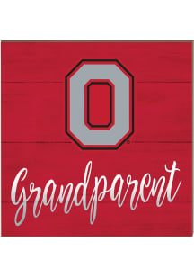 KH Sports Fan Ohio State Buckeyes 10in x 10in Grandparents Sign - Red
