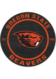 KH Sports Fan Oregon State Beavers 20x20 Colored Circle Sign - Orange