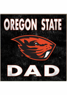 KH Sports Fan Oregon State Beavers 10in x 10in Dad Sign - Orange