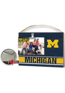 Michigan Wolverines Clip It Colored Logo Photo Picture Frame - Blue
