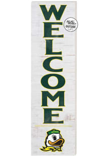 KH Sports Fan Oregon Ducks 10x35 Welcome Sign - White