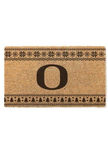 Oregon Ducks Holiday Logo Door Mat