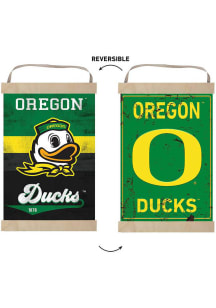 KH Sports Fan Oregon Ducks Reversible Retro Banner Sign - Green