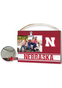Nebraska Cornhuskers Clip It Colored Logo Photo Picture Frame - Red