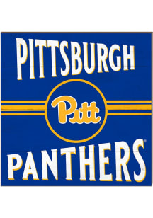 KH Sports Fan Pitt Panthers 10x10 Retro Sign - Gold