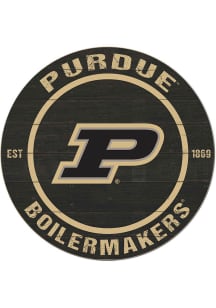 KH Sports Fan Purdue Boilermakers 20x20 Colored Circle Sign - Gold