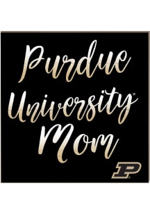 KH Sports Fan Purdue Boilermakers 10in x 10in Mom Sign - Gold