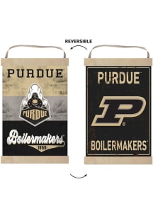 KH Sports Fan Purdue Boilermakers Reversible Retro Banner Sign - Gold