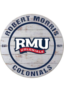 KH Sports Fan Robert Morris Colonials 20x20 Weathered Circle Sign - Grey