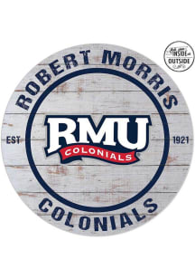 KH Sports Fan Robert Morris Colonials 20x20 In Out Weathered Circle Sign - Grey