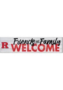KH Sports Fan Rutgers Scarlet Knights 40x10 Welcome Sign - Red
