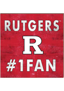 KH Sports Fan Rutgers Scarlet Knights 10x10 #1 Fan Sign - Red