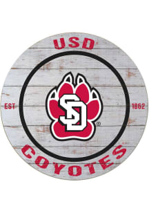 KH Sports Fan South Dakota Coyotes 20x20 Weathered Circle Sign - Grey