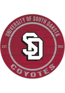 KH Sports Fan South Dakota Coyotes 20x20 Colored Circle Sign - Red